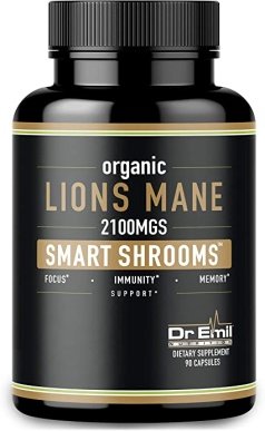 Amazon.com: Organic Lions Mane Mushroom Capsules - Maximum Dosage ...